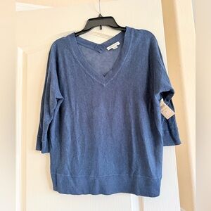 Blue Coldwater Creek light sweater NWT large